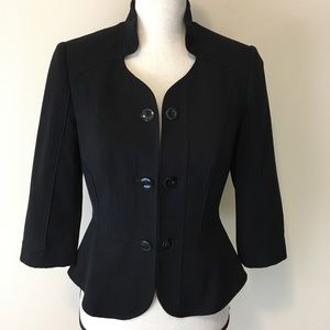 White House Black Market Black Blazer 3/4 Sleeve